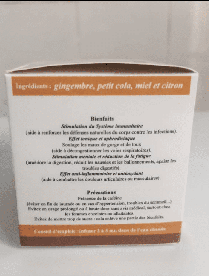 Infusion Canaan à base de gingembre, miel, citron et petit-cola – Image 2